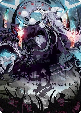 Image for Echo of Death's Wail Art Card (Art Series: Kamigawa: Neon Dynasty) (55) - Magic: The Gathering