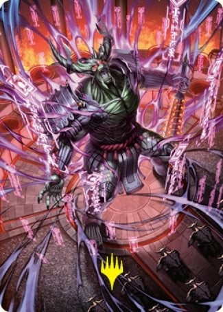 Image for Hidetsugu, Devouring Chaos Art Card (Gold-Stamped Signature) (Art Series: Kamigawa: Neon Dynasty) (56) - Magic: The Gathering