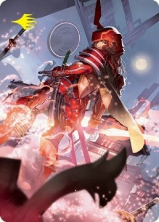 Image for Peerless Samurai Art Card (Gold-Stamped Signature) (Art Series: Kamigawa: Neon Dynasty) (63) - Magic: The Gathering
