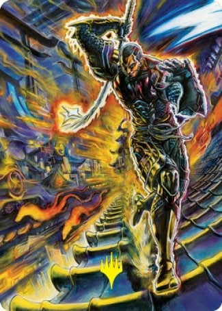 Image for Kaito Shizuki Art Card (71/81) (Gold-Stamped Signature) (Art Series: Kamigawa: Neon Dynasty) (71) - Magic: The Gathering