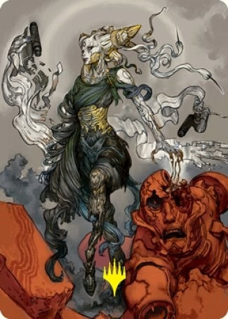 Image for Tamiyo, Compleated Sage Art Card (Gold-Stamped Signature) (Art Series: Kamigawa: Neon Dynasty) (76) - Magic: The Gathering