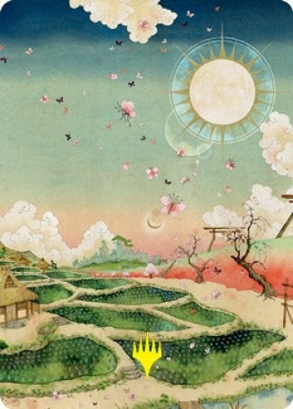 Image for Plains (293) Art Card (79/81) (Gold-Stamped Signature) (Art Series: Kamigawa: Neon Dynasty) (79) - Magic: The Gathering