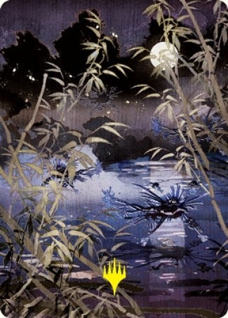 Image for Swamp (297) Art Card (Gold-Stamped Signature) (Art Series: Kamigawa: Neon Dynasty) (81) - Magic: The Gathering