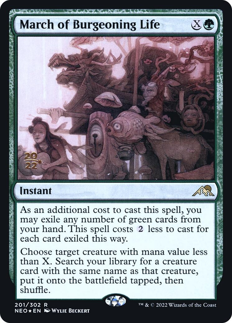 Image for March of Burgeoning Life (Prerelease Cards) (201) - Magic: The Gathering