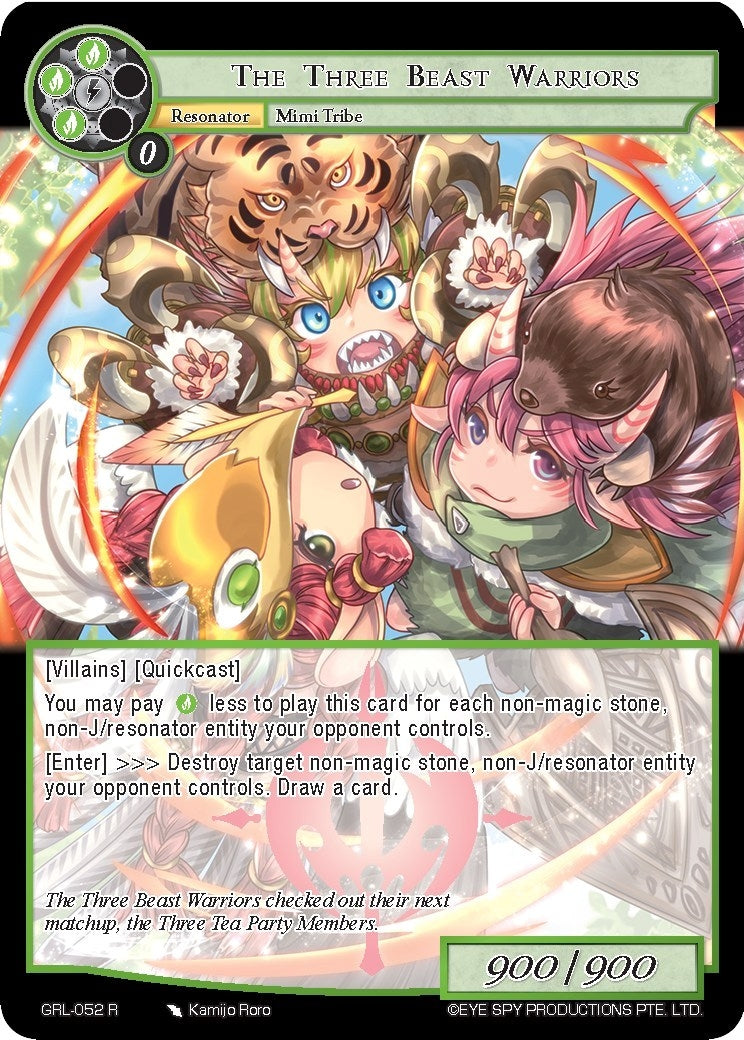 Image for The Three Beast Warriors (Game of Gods: Reloaded) (GRL-052) - Force of Will