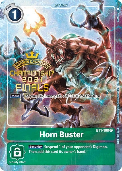 Image for Horn Buster (2021 Championship Finals Tamer's Evolution Pack) - Digimon Card Game