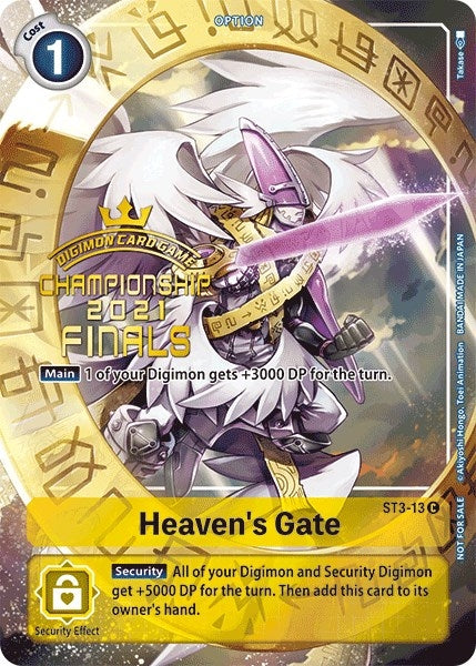 Image for Heaven's Gate (2021 Championship Finals Tamer's Evolution Pack) - Digimon Card Game