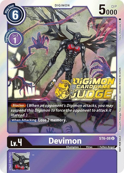 Image for Devimon (Judge Pack 1) (ST-6) (ST6-08 U) - Digimon Card Game