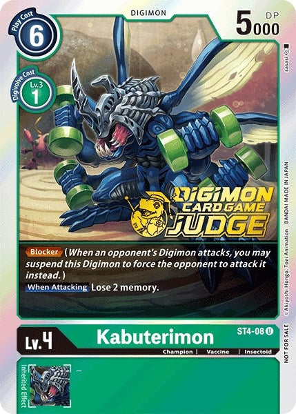 Image for Kabuterimon - ST4-08 (Judge Pack 1) (ST-4) (ST4-08 U) - Digimon Card Game