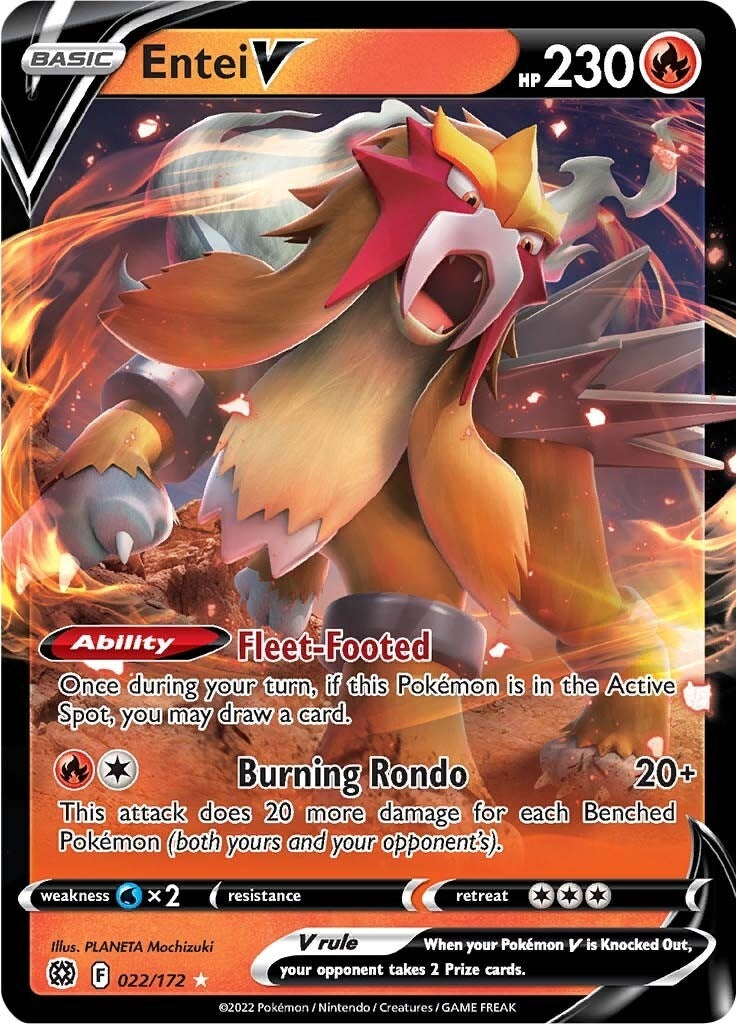 Image for Entei V (SWSH09: Brilliant Stars) (022/172) - Pokemon