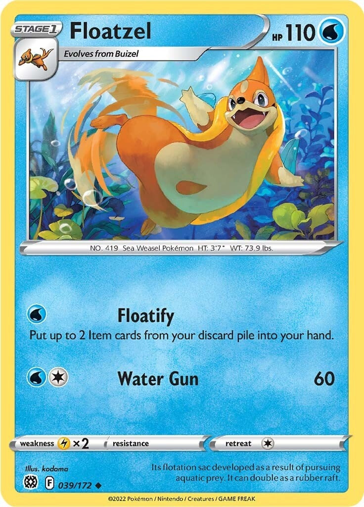 Image for Floatzel (SWSH09: Brilliant Stars) (039/172) - Pokemon