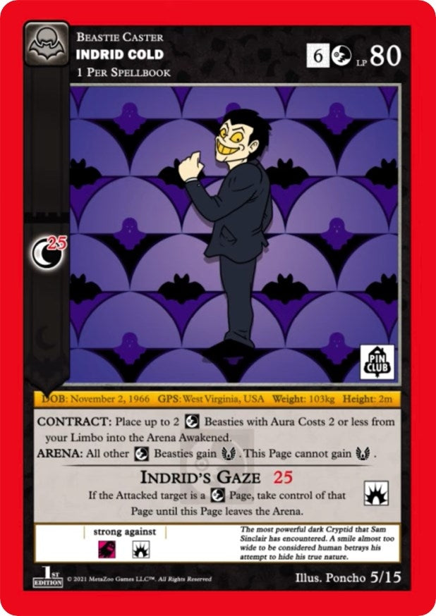 Image for Indrid Cold (Pin Club Nightfall Mystery Collection 1st Edition) (Miscellaneous Promos) (9/15) - MetaZoo