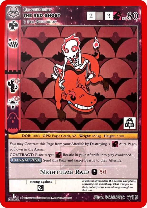 Image for The Red Ghost (Pin Club Nightfall Mystery Collection 1st Edition) (Miscellaneous Promos) (7/15) - MetaZoo