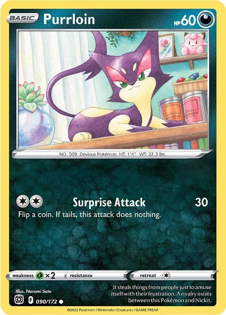 Image for Purrloin (SWSH09: Brilliant Stars) (090/172) - Pokemon