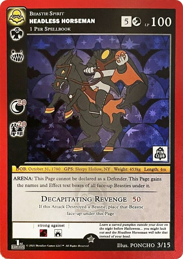 Image for Headless Horseman (Pin Club Nightfall Mystery Collection 1st Edition) (Miscellaneous Promos) (3/15) - MetaZoo