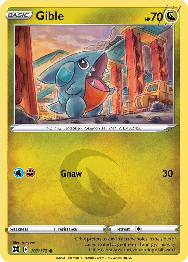 Image for Gible (SWSH09: Brilliant Stars) (107/172) - Pokemon