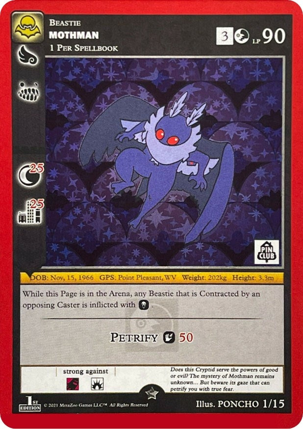 Image for Mothman (Pin Club Nightfall Mystery Collection 1st Edition) (Miscellaneous Promos) (1/15) - MetaZoo