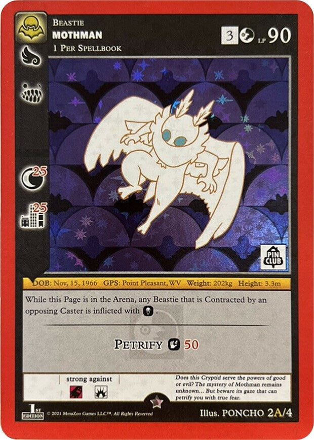 Image for Mothman - 2A (Pin Club Nightfall Mystery Collection 1st Edition) (Miscellaneous Promos) (2A/4) - MetaZoo
