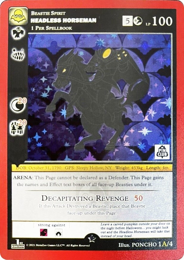 Image for Headless Horseman - 1A (Pin Club Nightfall Mystery Collection 1st Edition) (Miscellaneous Promos) (1A/4) - MetaZoo
