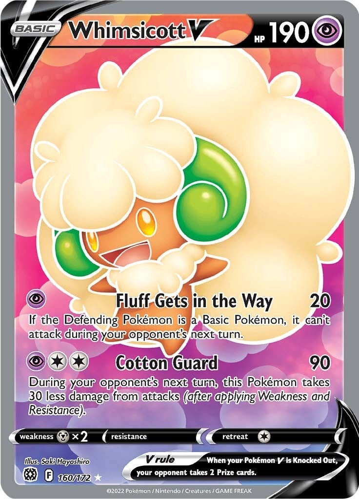 Image for Whimsicott V (Full Art) (SWSH09: Brilliant Stars) (160/172) - Pokemon