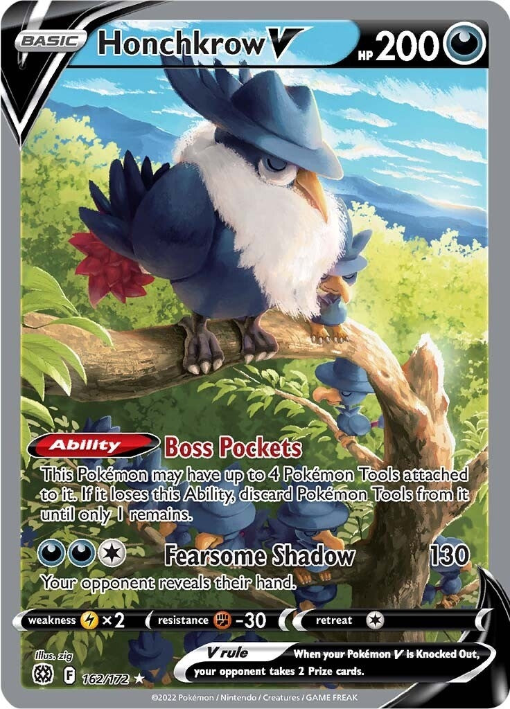 Image for Honchkrow V (Alternate Full Art) (SWSH09: Brilliant Stars) (162/172) - Pokemon
