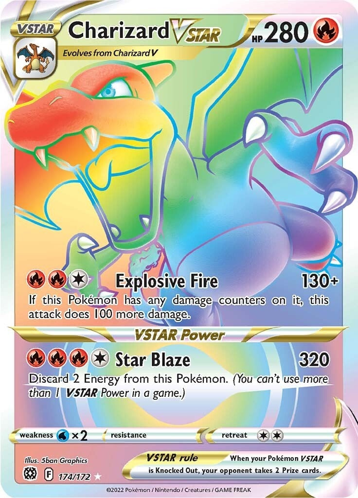 Image for Charizard VSTAR (Secret) (SWSH09: Brilliant Stars) (174/172) - Pokemon
