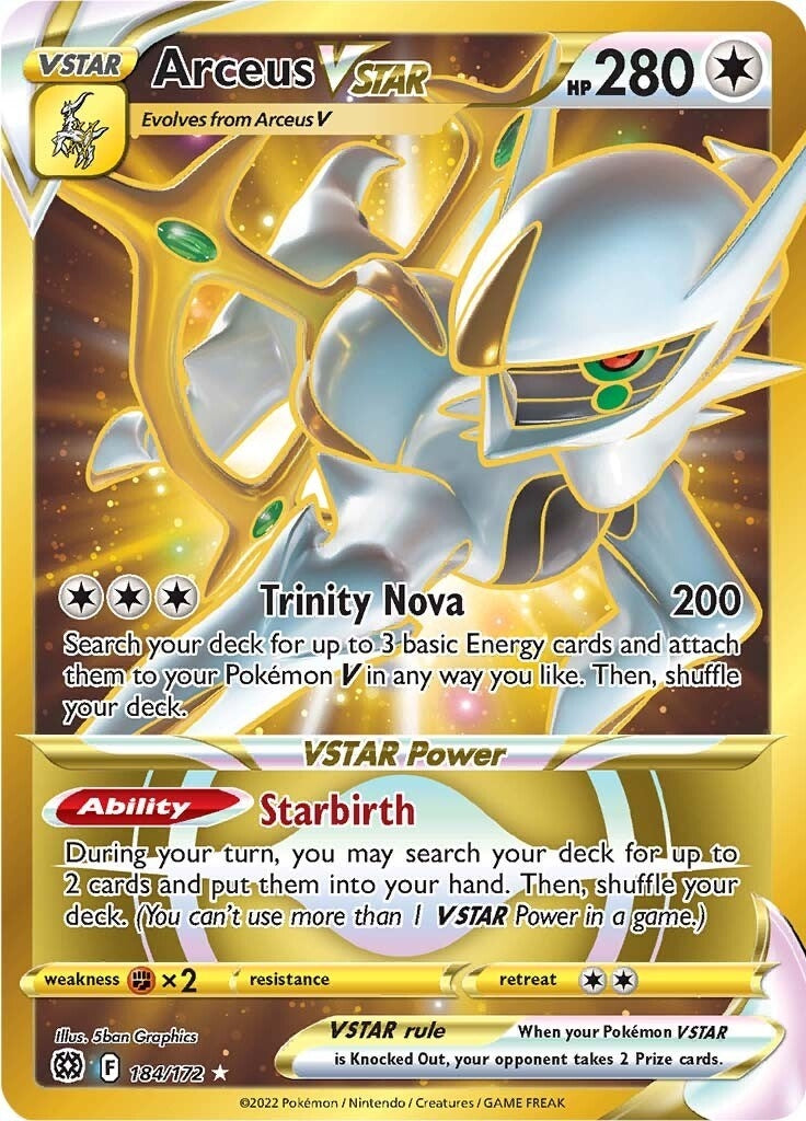 Image for Arceus VSTAR (Secret) (184) (SWSH09: Brilliant Stars) (184/172) - Pokemon