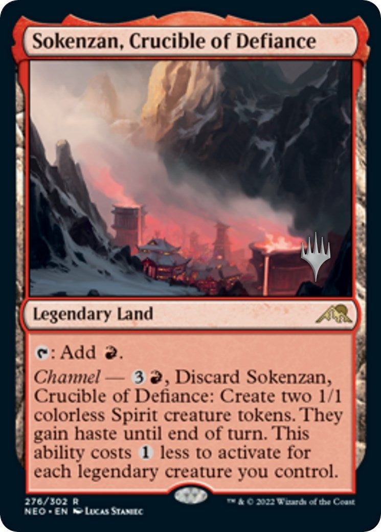 Image for Sokenzan, Crucible of Defiance (Promo Pack: Kamigawa: Neon Dynasty) (276) - Magic: The Gathering