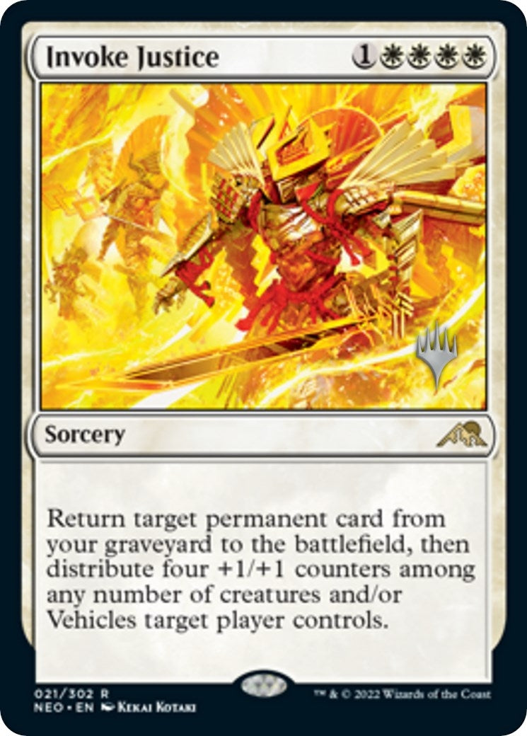 Image for Invoke Justice (Promo Pack: Kamigawa: Neon Dynasty) (21) - Magic: The Gathering