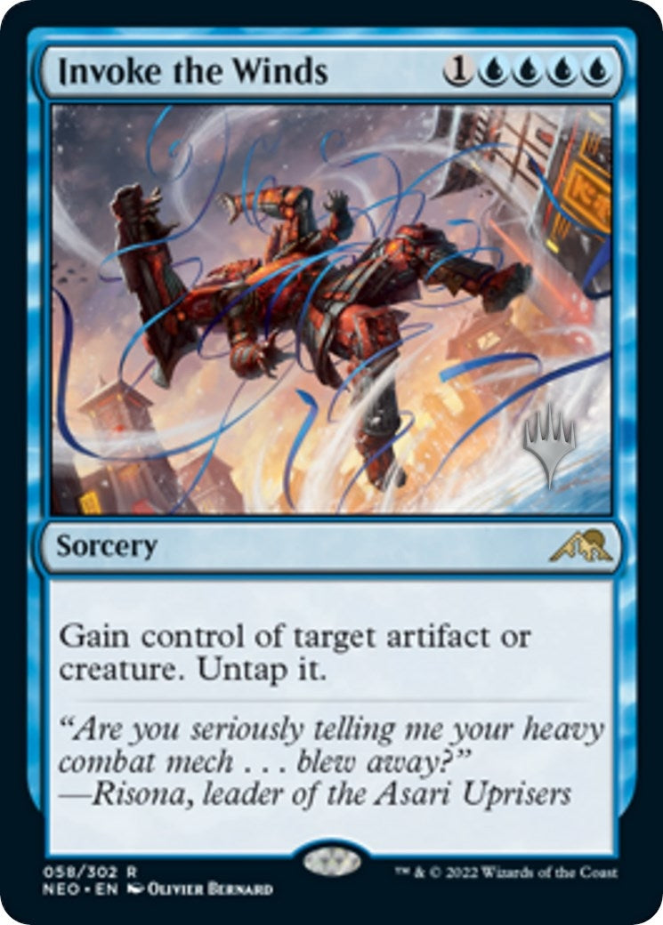 Image for Invoke the Winds (Promo Pack: Kamigawa: Neon Dynasty) (58) - Magic: The Gathering