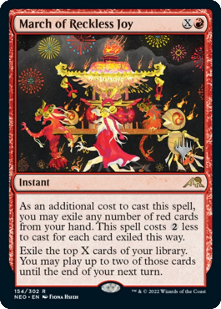 Image for March of Reckless Joy (Promo Pack: Kamigawa: Neon Dynasty) (154) - Magic: The Gathering