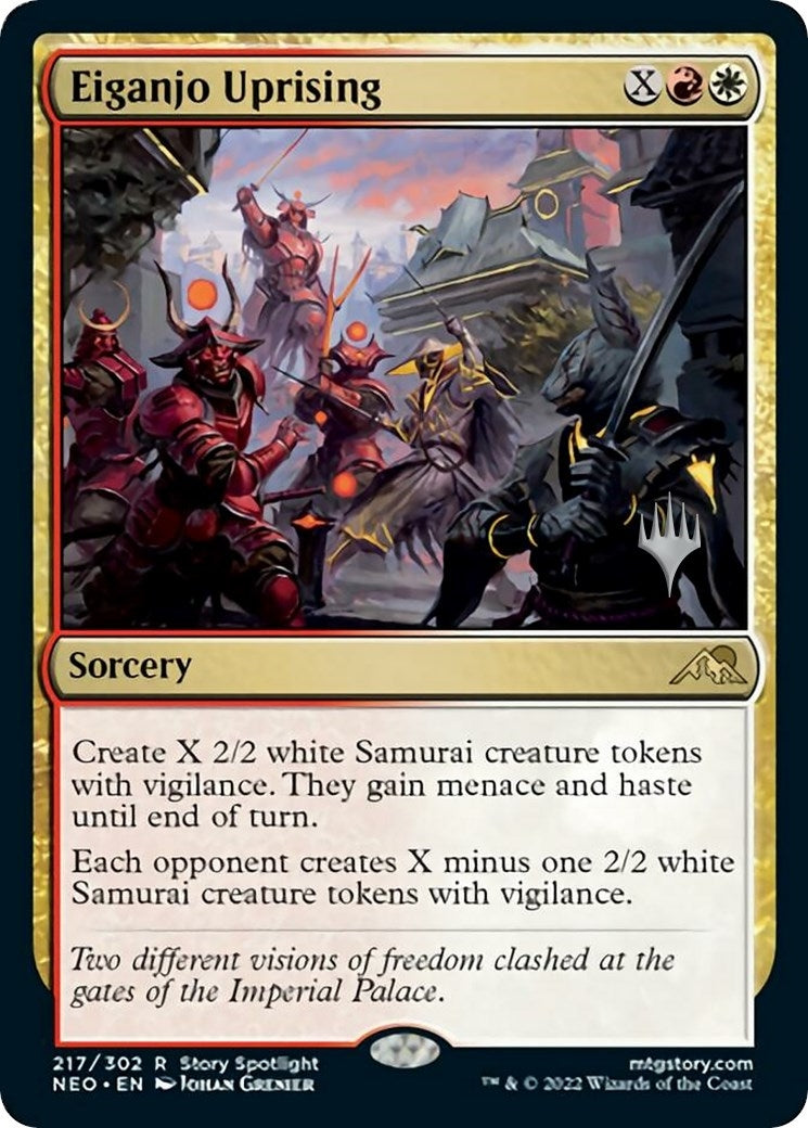Image for Eiganjo Uprising (Promo Pack: Kamigawa: Neon Dynasty) (217) - Magic: The Gathering