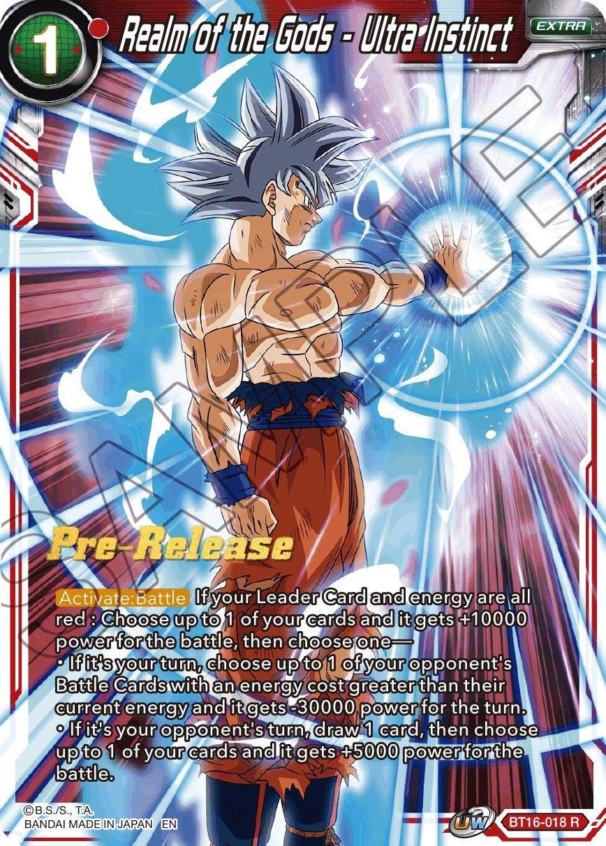 Image for Realm of the Gods - Ultra Instinct (Realm of the Gods Pre-Release Cards) (BT16-018) - Dragon Ball Super: Masters