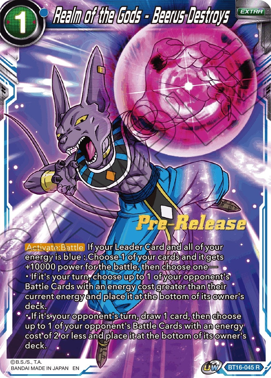 Image for Realm of the Gods - Beerus Destroys (Realm of the Gods Pre-Release Cards) (BT16-045) - Dragon Ball Super: Masters