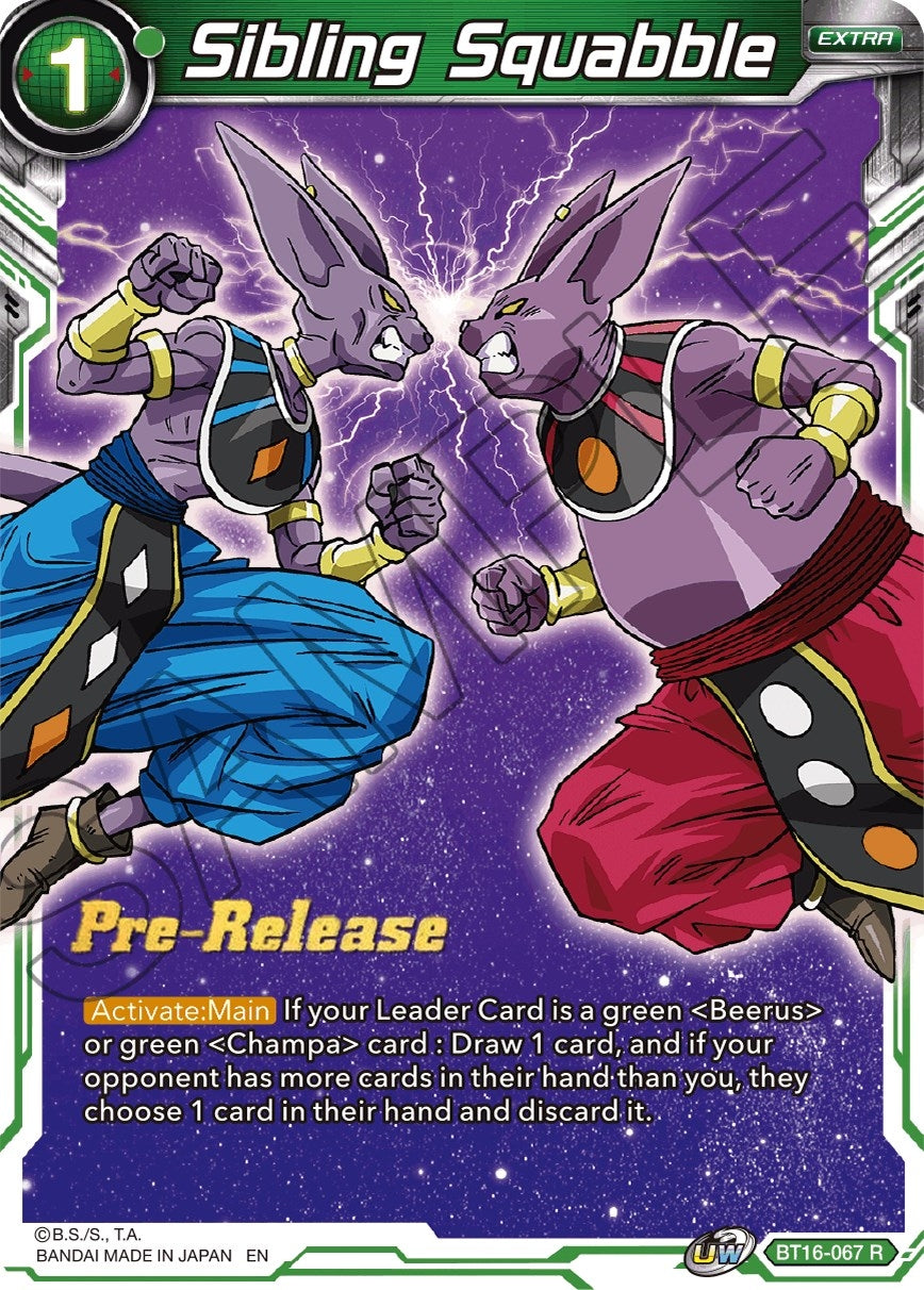 Image for Sibling Squabble (Realm of the Gods Pre-Release Cards) (BT16-067) - Dragon Ball Super: Masters