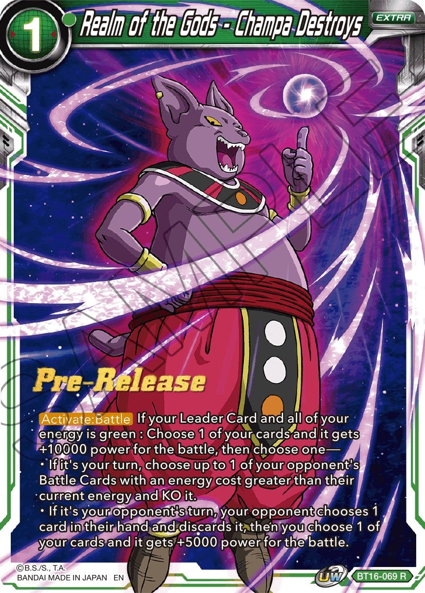 Image for Realm of the Gods - Champa Destroys (Realm of the Gods Pre-Release Cards) (BT16-069) - Dragon Ball Super: Masters