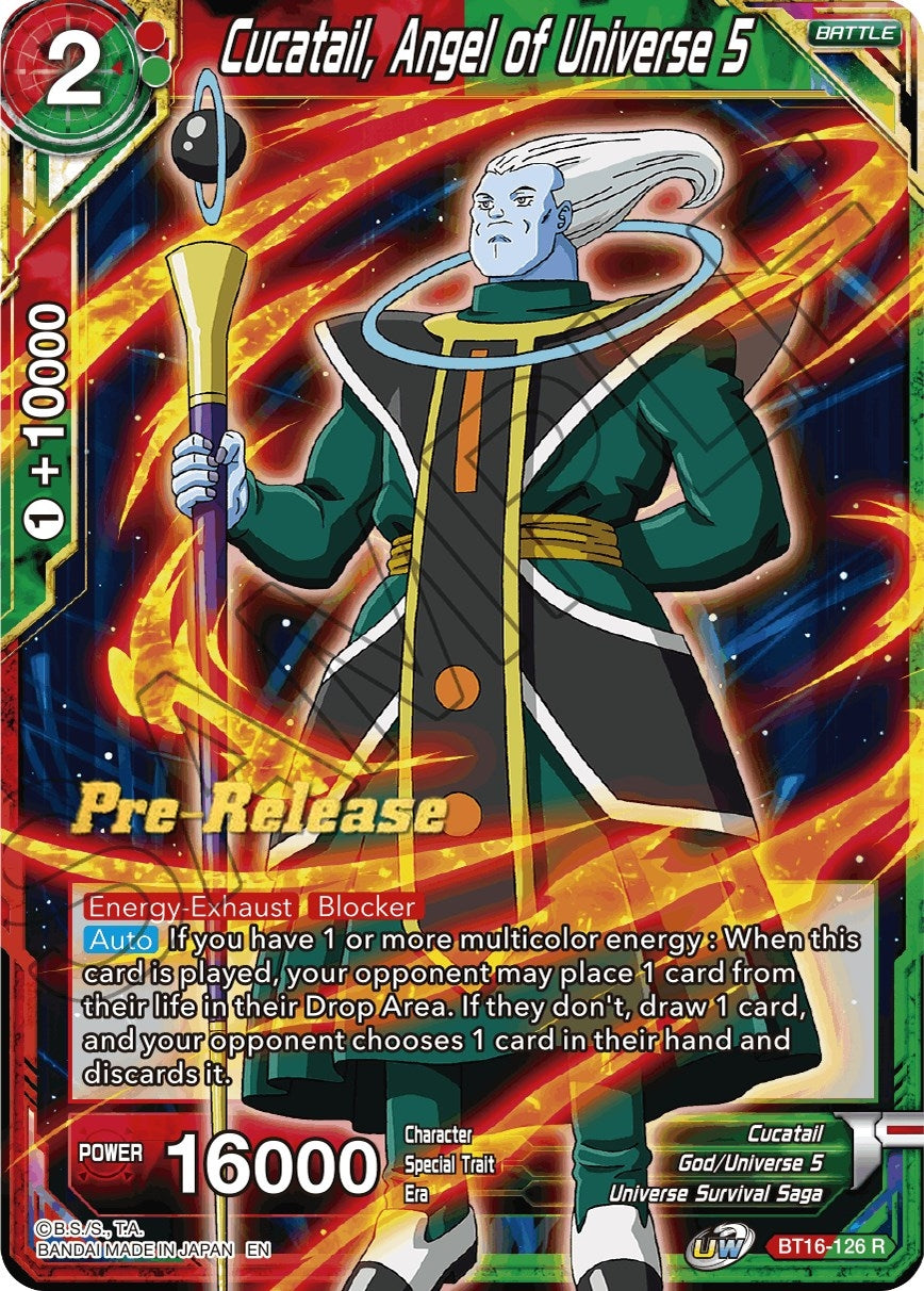 Image for Cucatail, Angel of Universe 5 (Realm of the Gods Pre-Release Cards) (BT16-126) - Dragon Ball Super: Masters