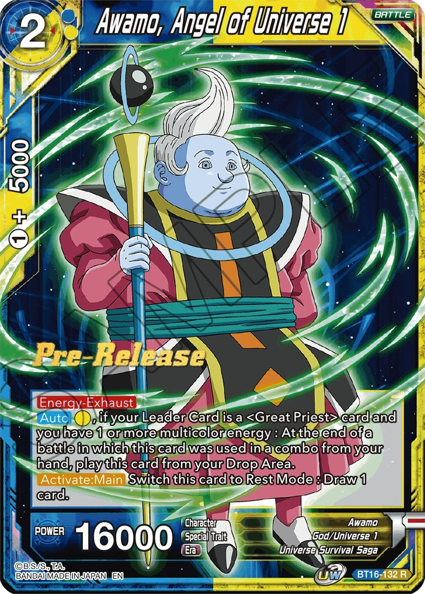 Image for Awamo, Angel of Universe 1 (Realm of the Gods Pre-Release Cards) (BT16-132) - Dragon Ball Super: Masters