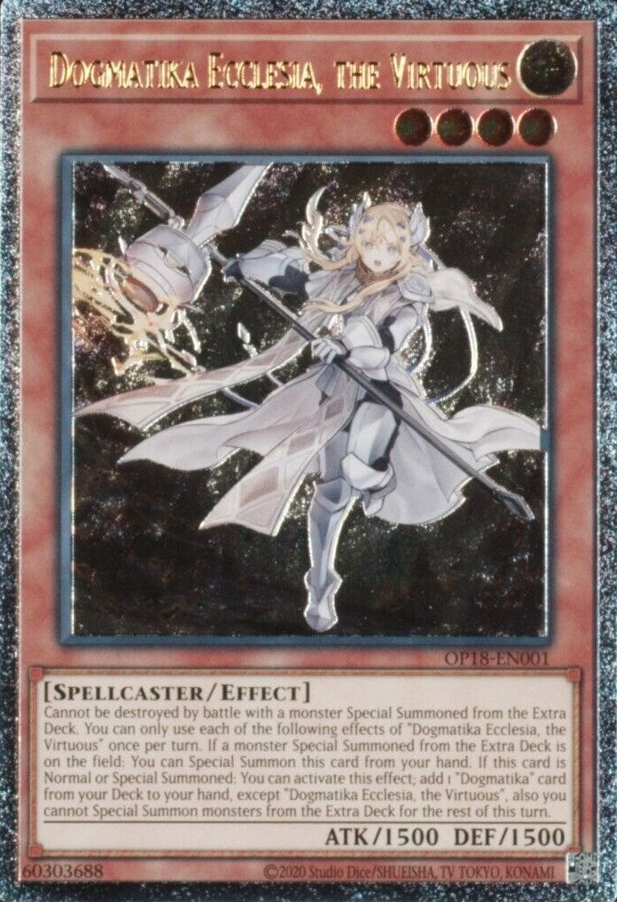 Image for Dogmatika Ecclesia, the Virtuous (UTR) (OTS Tournament Pack 18) (OP18-EN001) - YuGiOh