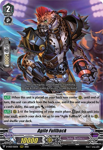 Image for Agile Fullback (D-VS03: V Clan Collection Vol.3) (D-VS03/051EN) - Cardfight Vanguard