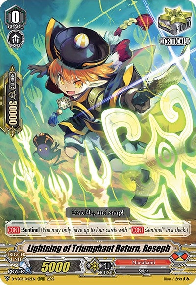 Image for Lightning of Triumphant Return, Reseph (D-VS03: V Clan Collection Vol.3) (D-VS03/042EN) - Cardfight Vanguard