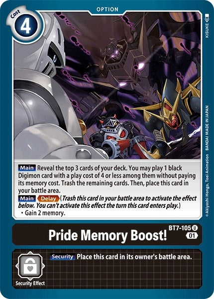 Image for Pride Memory Boost! (BT07) (BT7-105 U) - Digimon Card Game