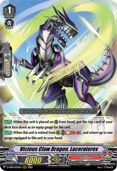 Image for Vicious Claw Dragon, Laceraterex (D-VS04: V Clan Collection Vol.4) (D-VS04/034EN) - Cardfight Vanguard