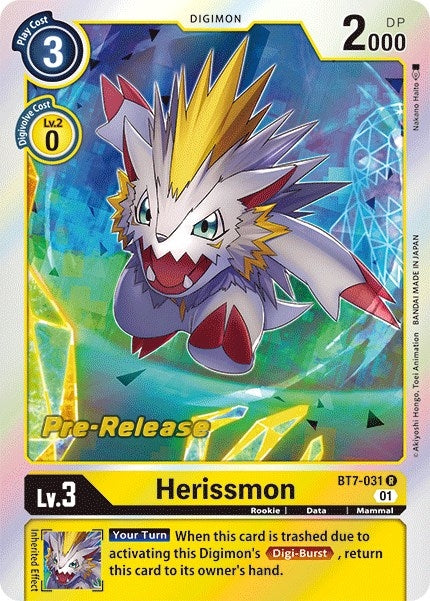 Image for Herissmon (BT07_PR) (BT7-031 R) - Digimon Card Game
