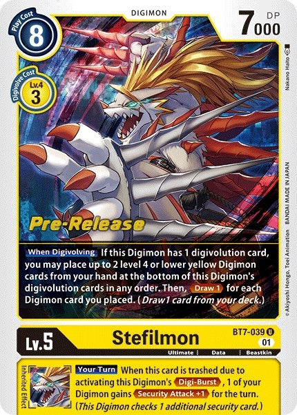 Image for Stefilmon (BT07_PR) (BT7-039 U) - Digimon Card Game