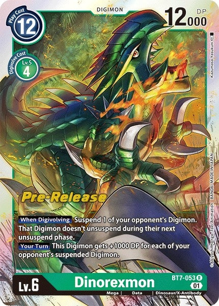 Image for Dinorexmon (BT07_PR) (BT7-053 R) - Digimon Card Game