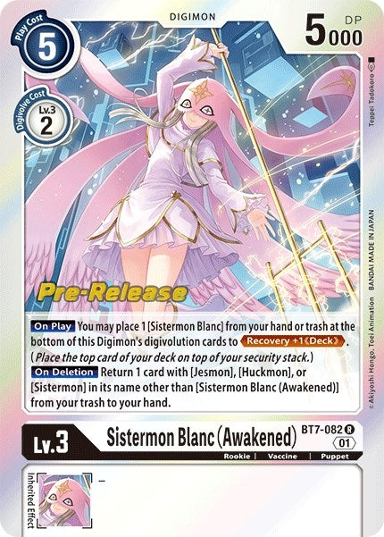 Image for Sistermon Blanc (Awakened) (BT07_PR) (BT7-082 R) - Digimon Card Game