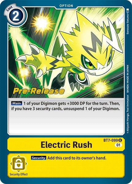 Image for Electric Rush (BT07_PR) (BT7-099 U) - Digimon Card Game