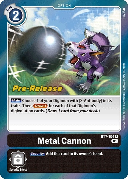 Image for Metal Cannon (BT07_PR) (BT7-104 R) - Digimon Card Game