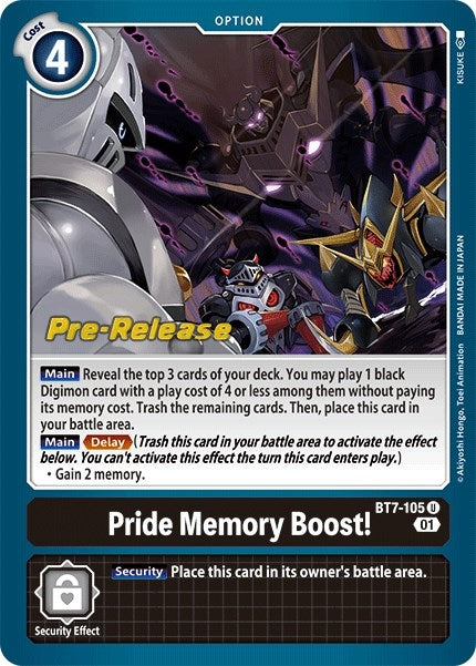 Image for Pride Memory Boost! (BT07_PR) (BT7-105 U) - Digimon Card Game